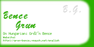 bence grun business card